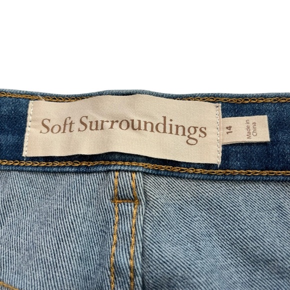 Soft Surroundings NWT Women’s Fly Front Straight Ultimate Denim Jeans Size‎ 14 - Picture 3 of 10